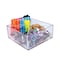 Azar Displays Clear Square 4 Compartment Spinning Desk Organizer 8"W x 8"D x 4"H, PK2 556359 - alternate 3